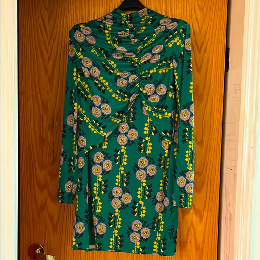 Stunning emerald green and lilac Zara dress